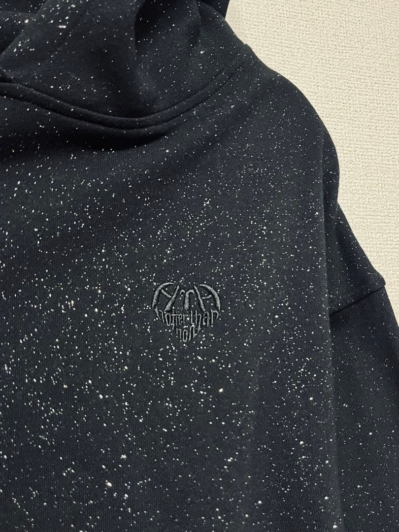 交渉中　HTH glitter logo hoodie グリッター パーカー 黒