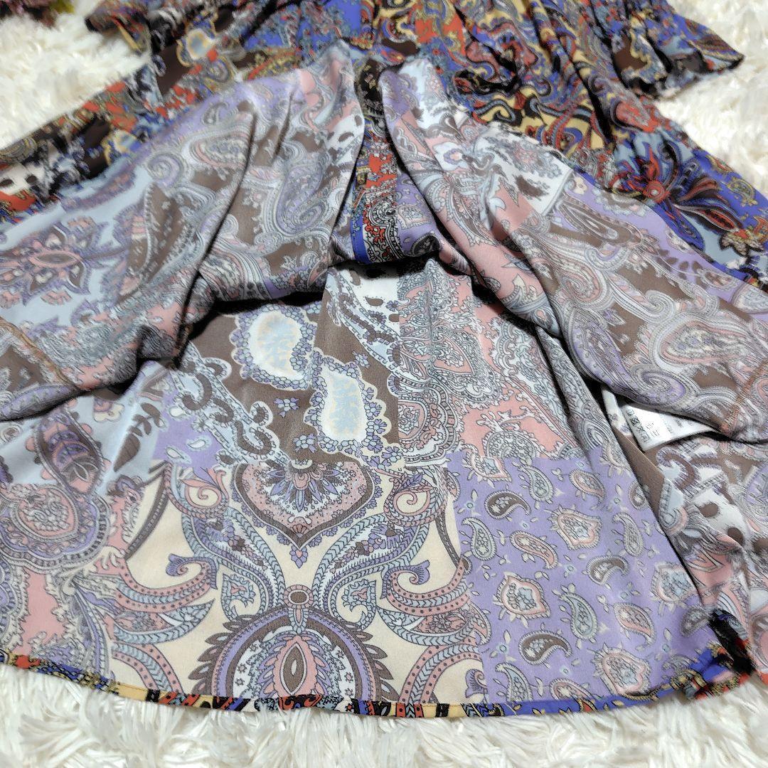 【極美品♡近年モデル】グレースコンチネンタル　マルチプリントティアードワンピース
