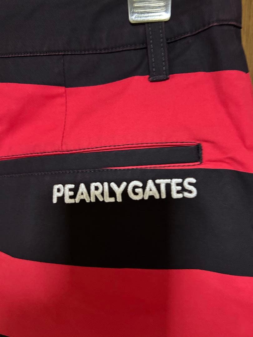 PEARLY GATES 赤黒ストライプスカート