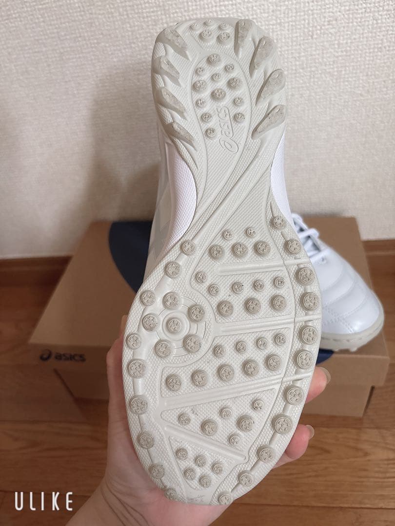 asics DS LIGHT トレーニングシューズ ホワイト/シルバー 合成皮革