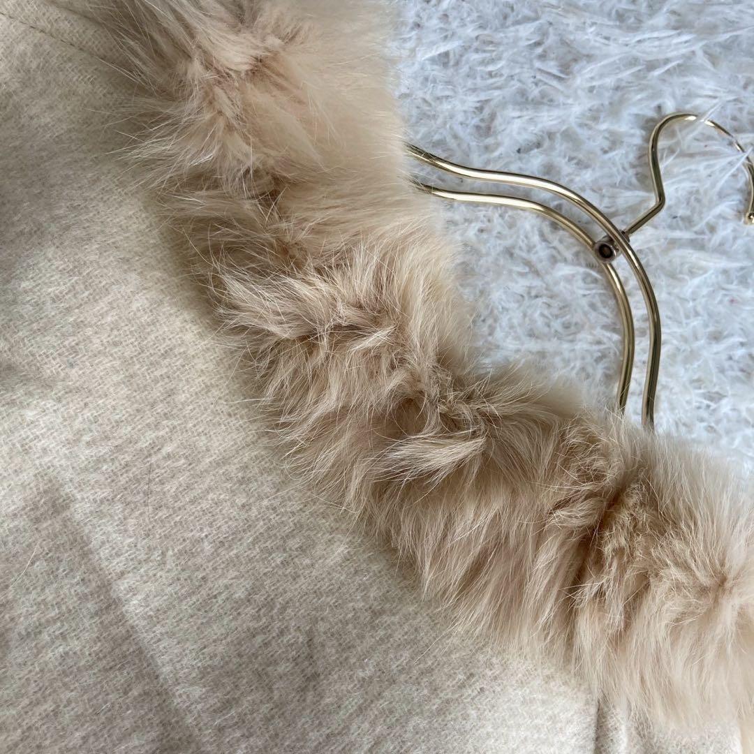 LANVIN ファー付きボレロ ベージュ F キレイめ 羽織り 可愛い