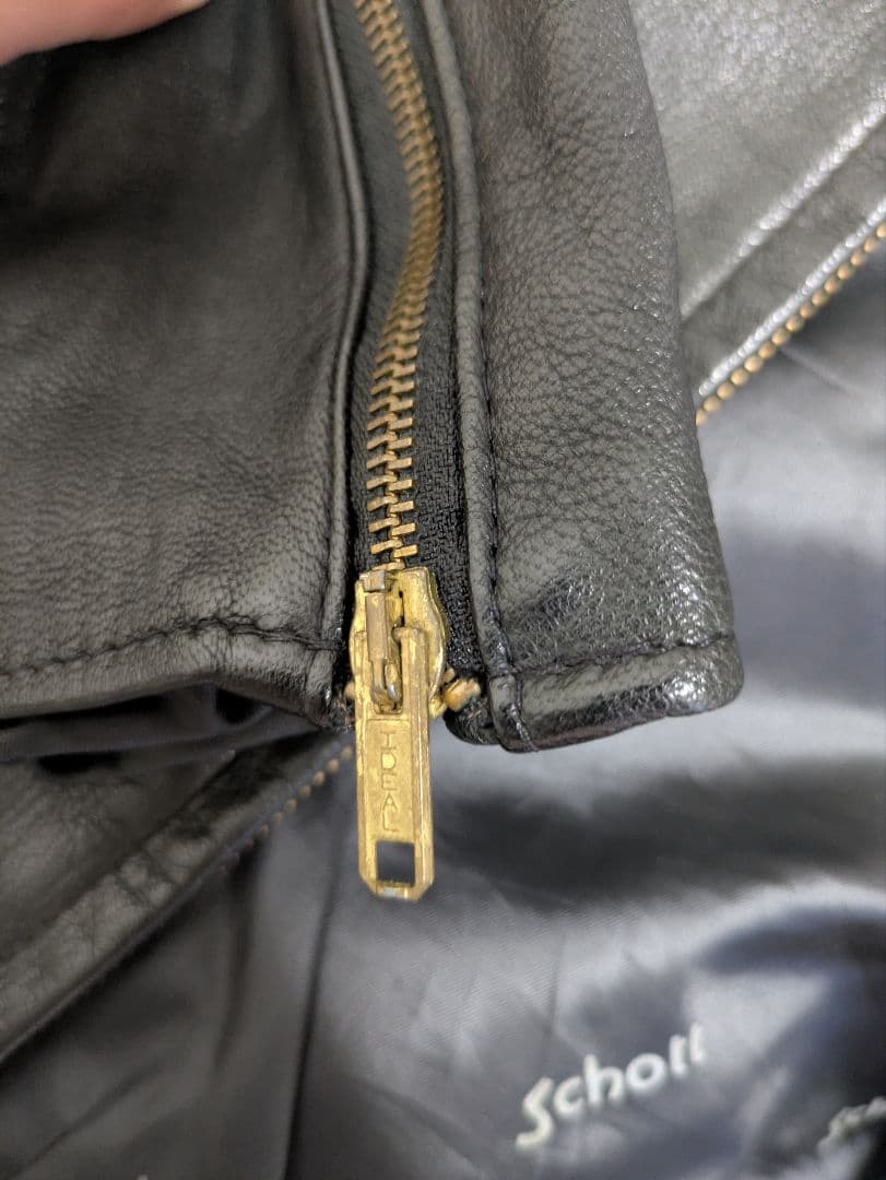 ​【美品】Schott 103US 襟付 レザージャケット 牛革 W247