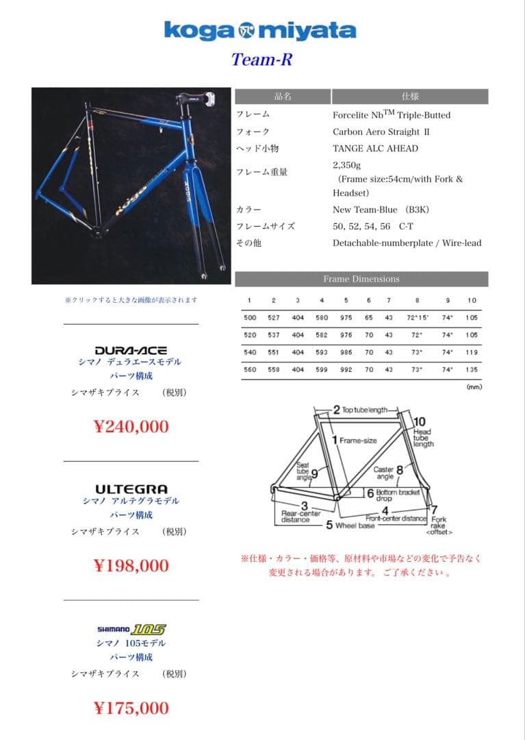 KOGA MIYATA TeamR クロモリビンテージ　美品