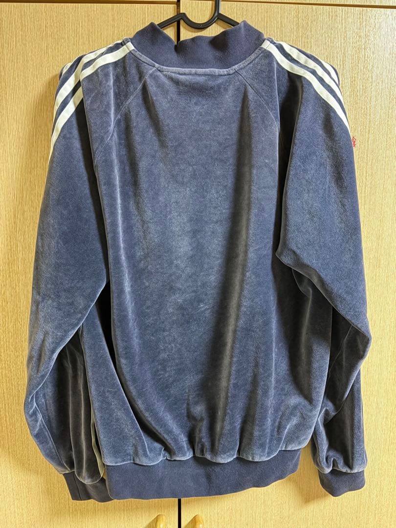 【希少】人気　アディダス　ベロア　トラックジャケット　金金具　ネイビー　常田