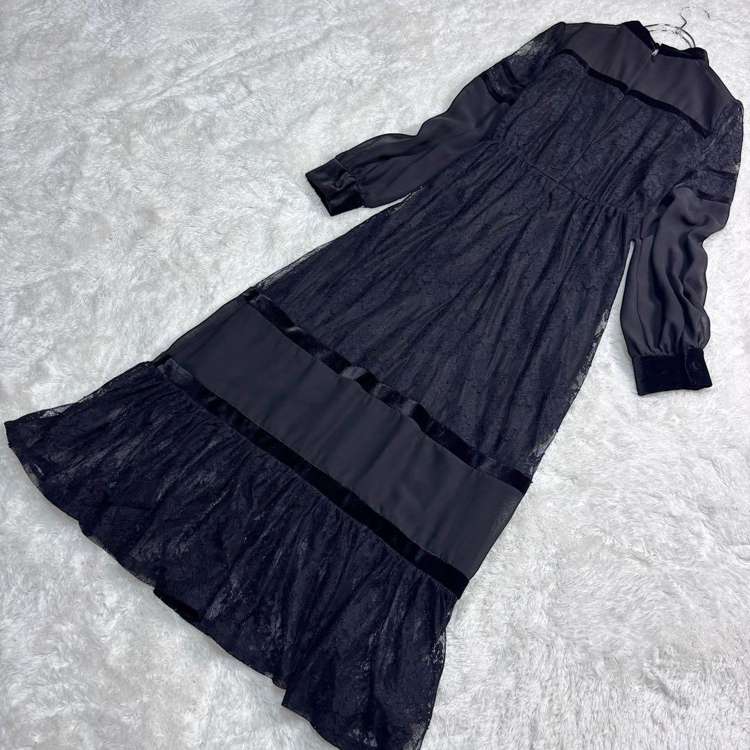 美品 Ameri SHEER LACE DRESS アメリ レースドレス