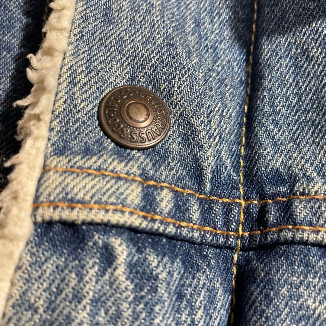 Levi'sリーバイスシェルパトラッカージャケット裏ボア短丈ライトブルーM