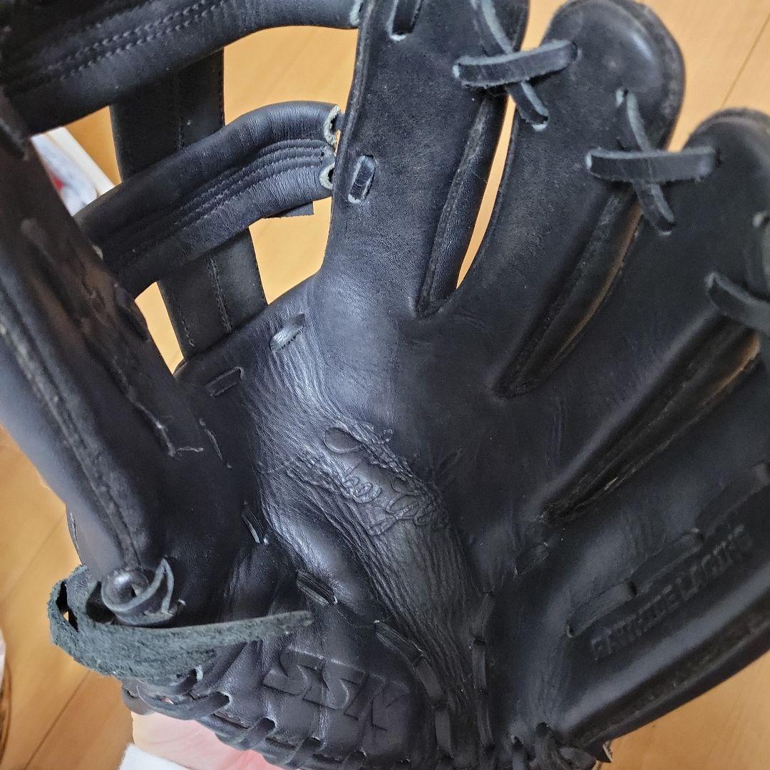 中古★SSK&Nike 軟式グローブ 黒2点セット内野手外野手ピッチャー