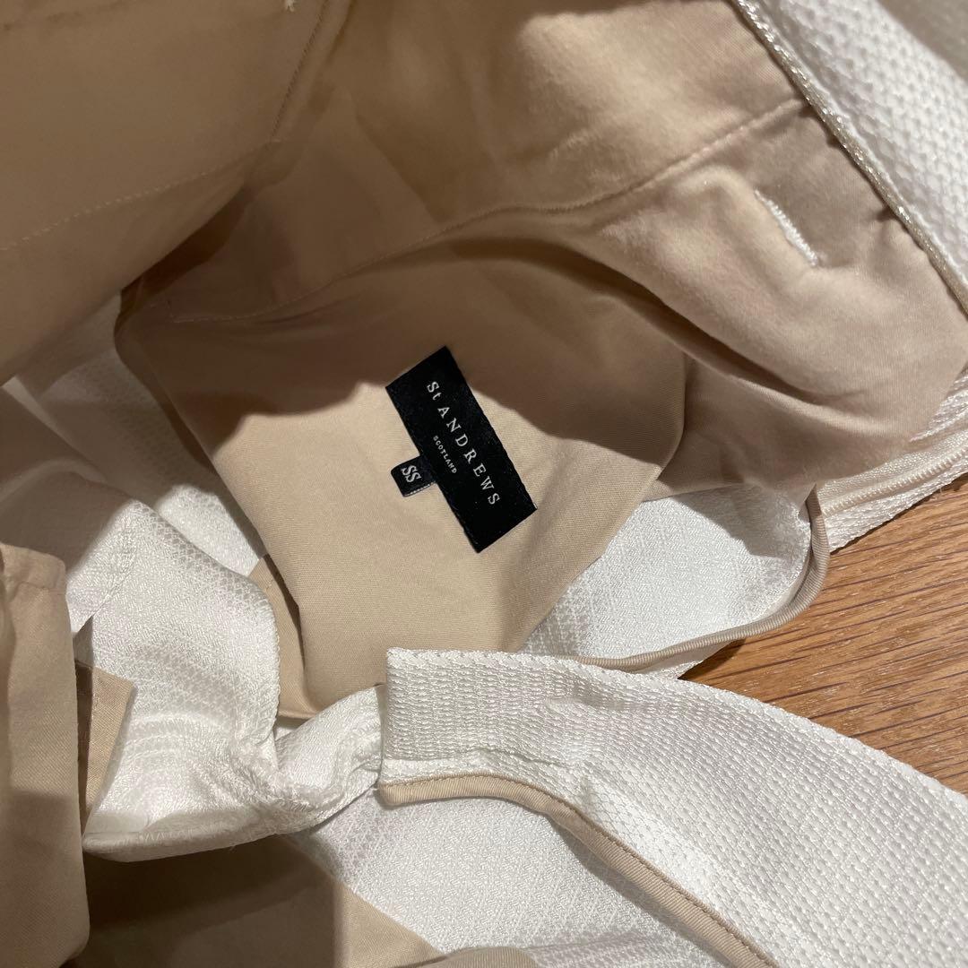 St ANDREWS ドビーストレッチクロップドパンツ SS S 未使用 白