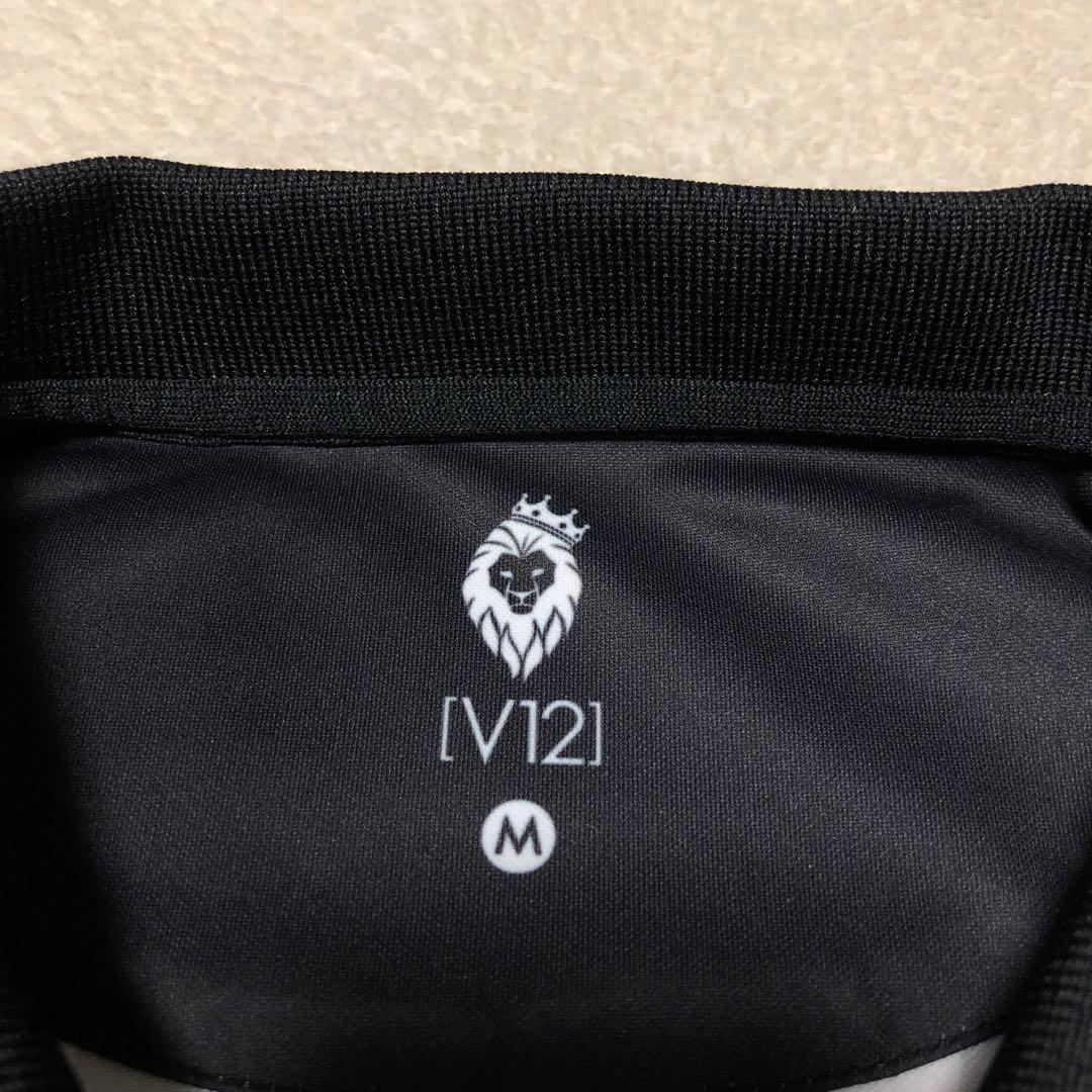【極美品】V12 メンズポロシャツ スプラッシュポロ　ブラック　サイズM