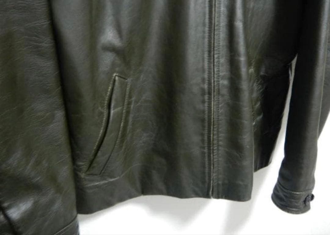 GAP レザー ジャケット M 革 オリーブ カーコート OLD 野村訓市