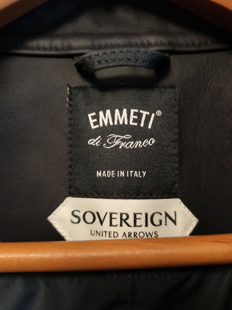 UA別注EMMETI JURI SOVEREIGN 黒レザージャケット50極美品