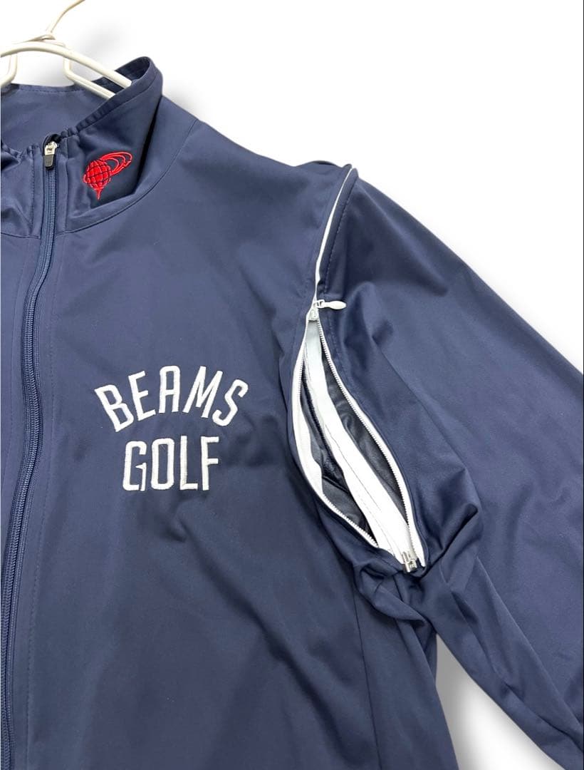 BEAMS GOLF 2WAY エアシャット ジップジャケット 紺 S ネイビー