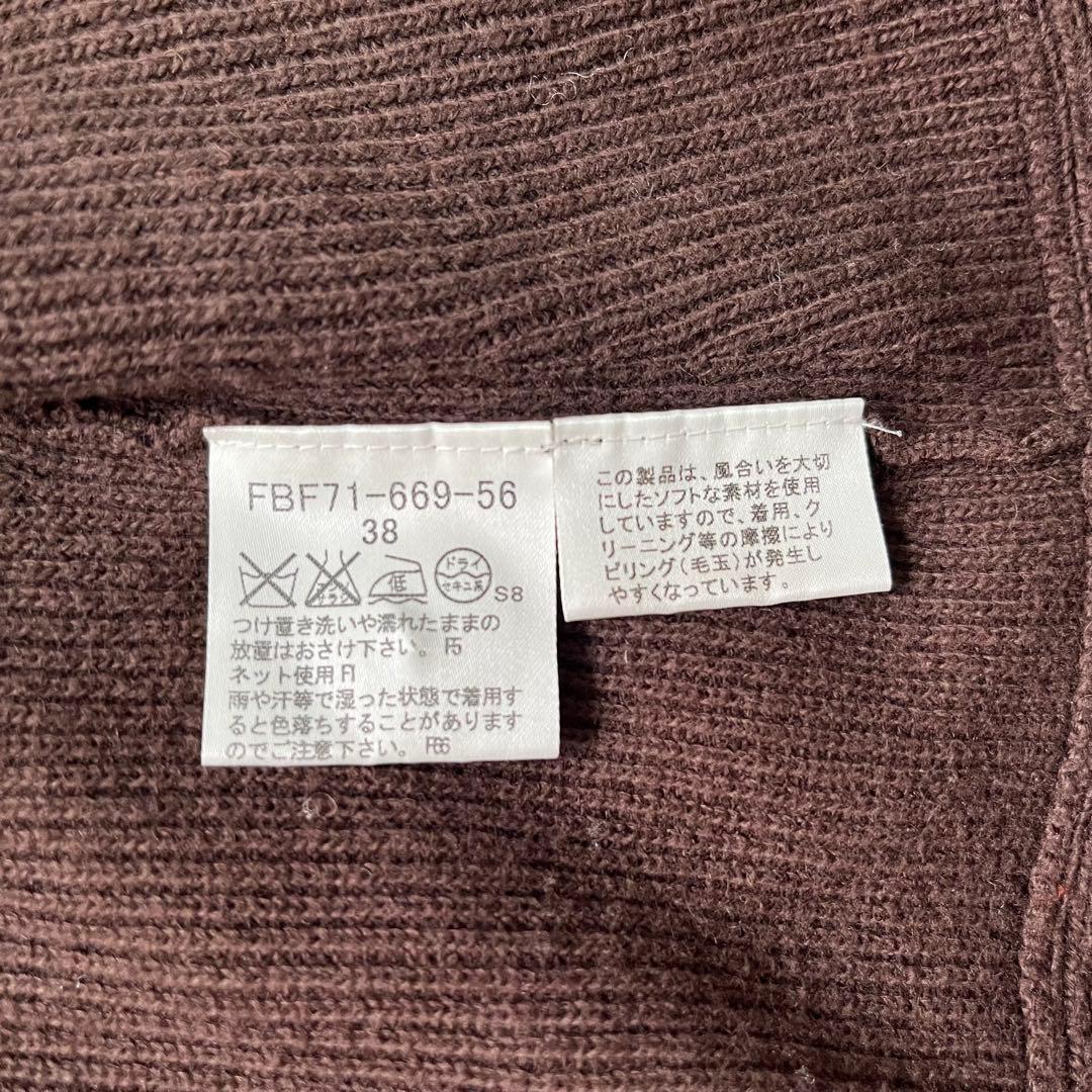 美品✨バーバリーブルーレーベル ナポレオンカーディガン ノバチェック 38 茶