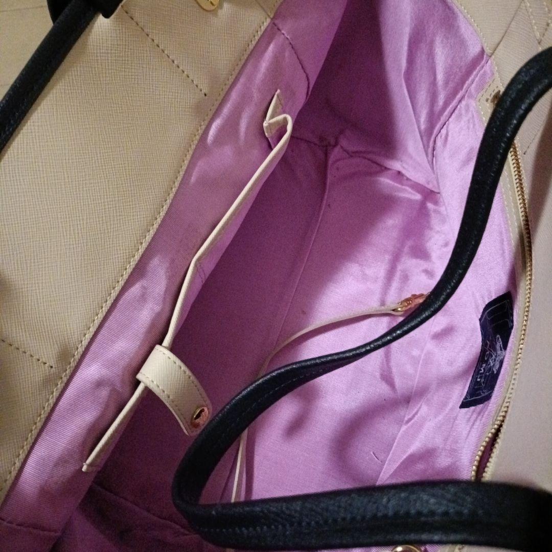 ADMJ ネイビー トートバッグ 本革 レザー