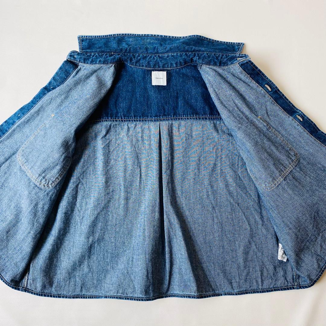 【美品】Spick&Span　ショートデニムシャツ　クロップド丈　2024AW