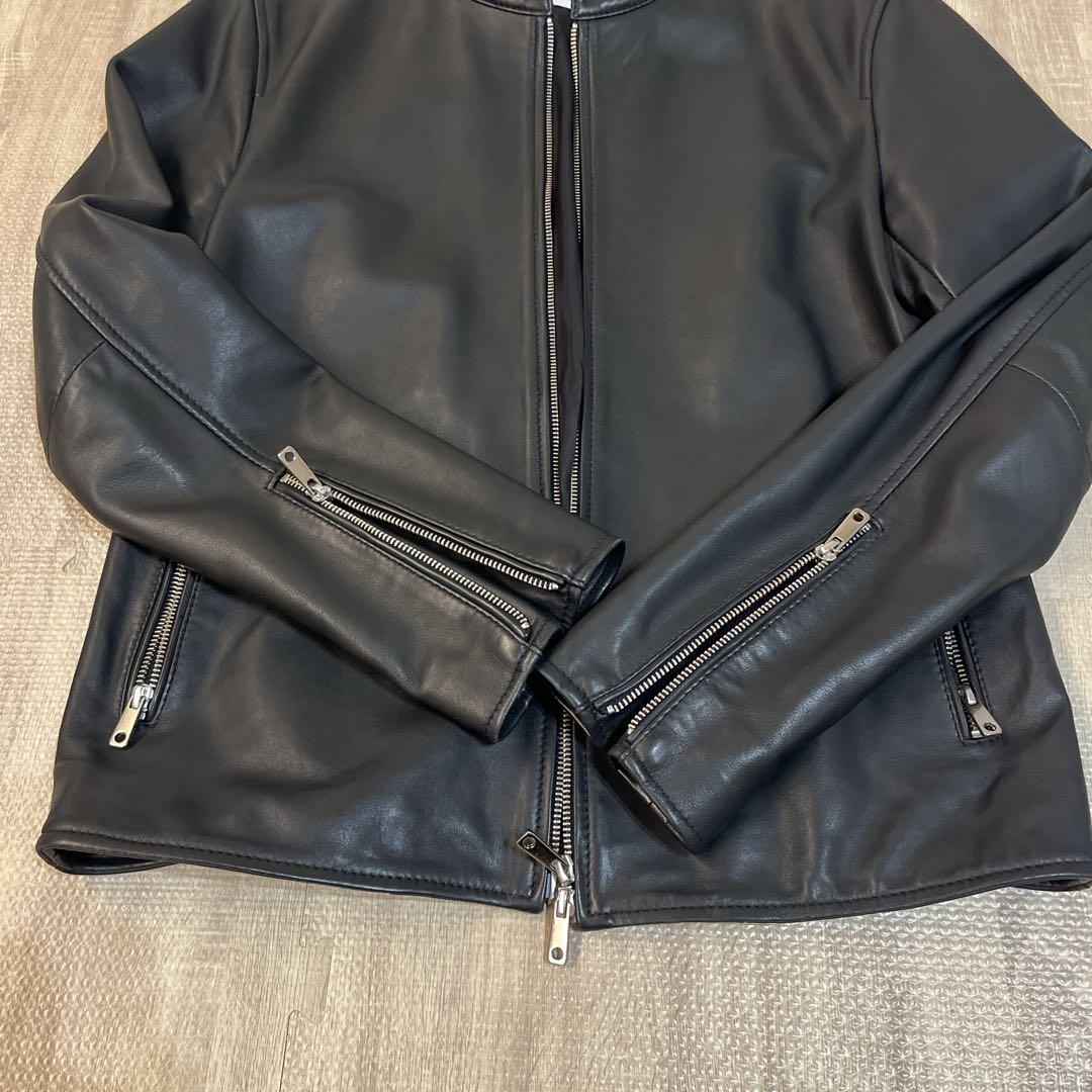 【極美品】UNITED TOKYO ラムレザー シングルライダース 3