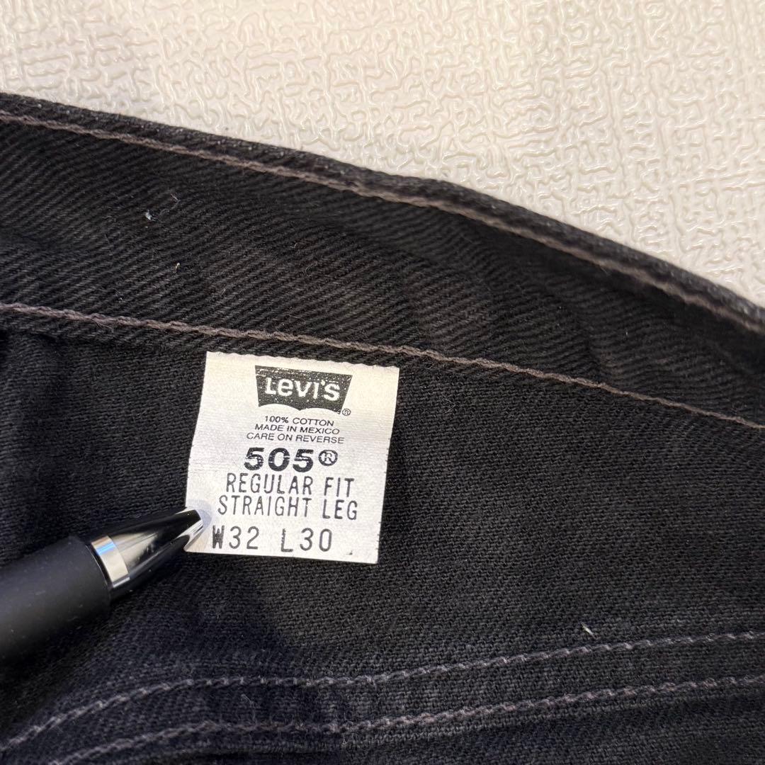 【00’s】Levi’s 505後染めブラック デニム W32L30 メキシコ製