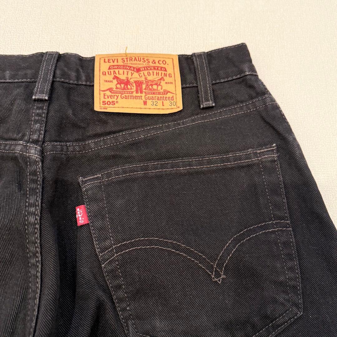 【00’s】Levi’s 505後染めブラック デニム W32L30 メキシコ製