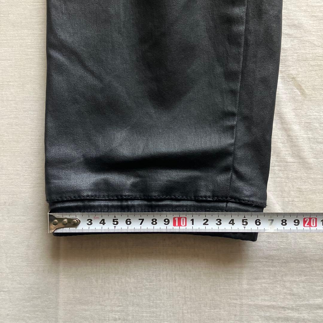 danke schon /フェイクレザー カーゴパンツ 黒 30