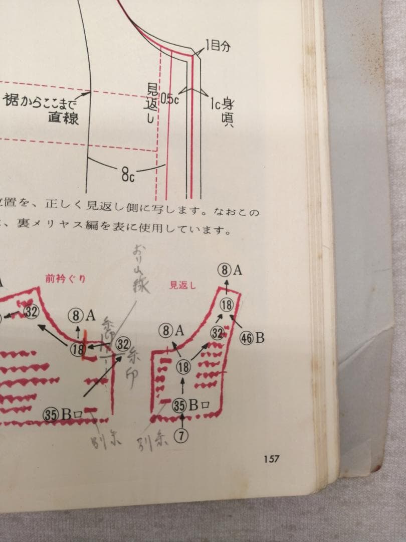 機械編教科書 編み方テキスト・仕上げ方テキスト 日本ヴォーグ社 昭和58年発行