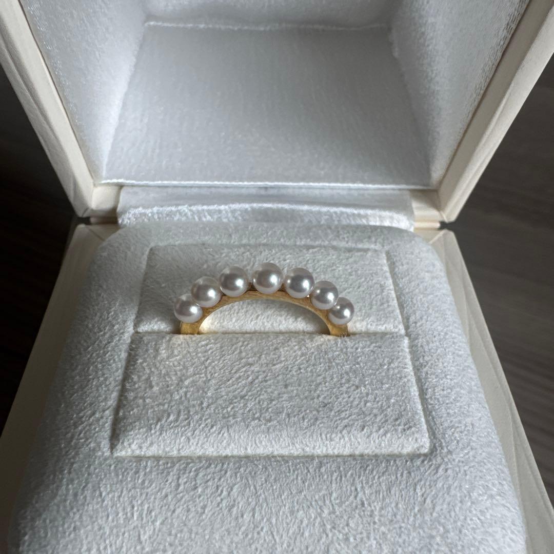 MIKIMOTO ミキモト アコヤ真珠 ベビーパール リング K18YG 13号