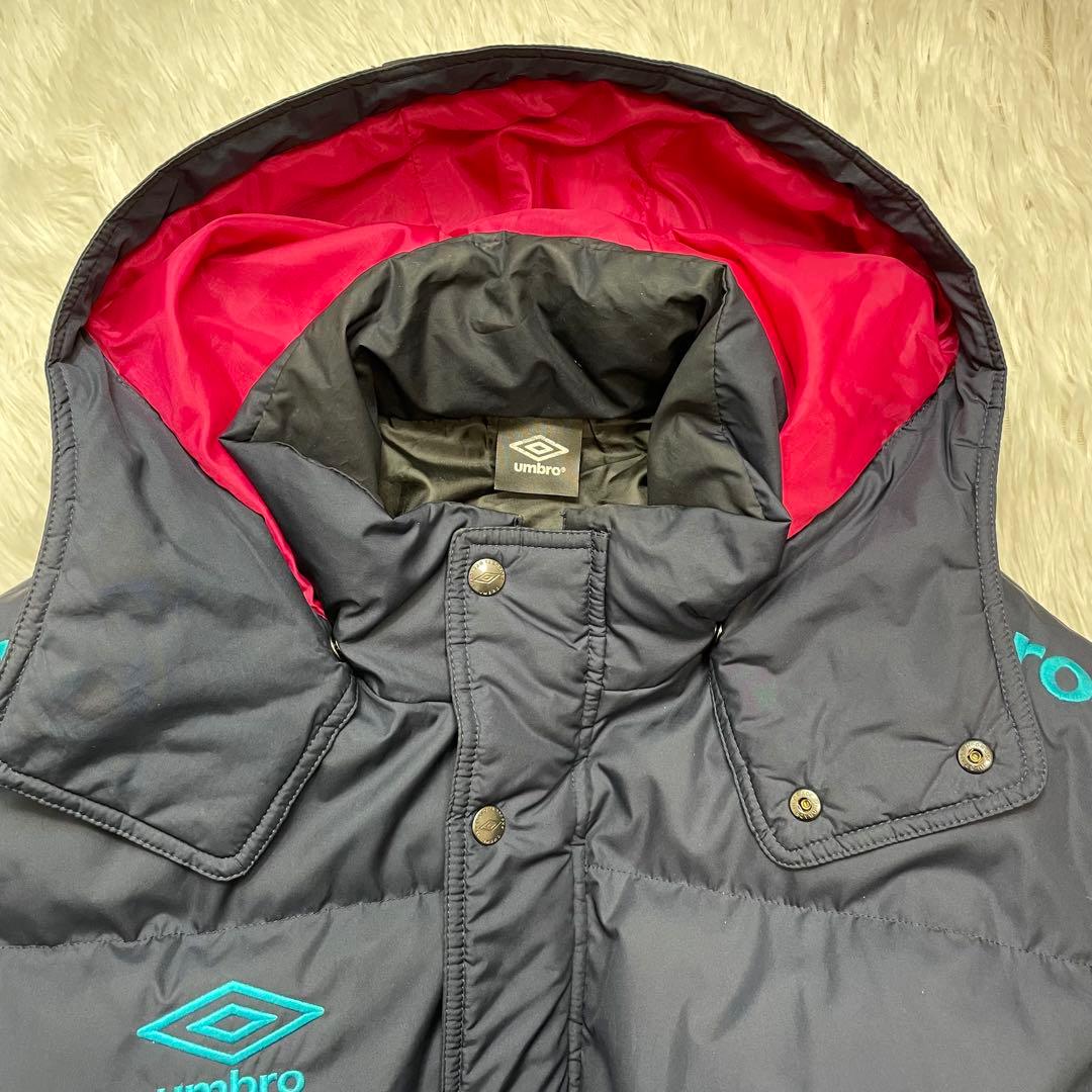 umbro アンブロ　ロングダウンベンチコート　XL ネイビー