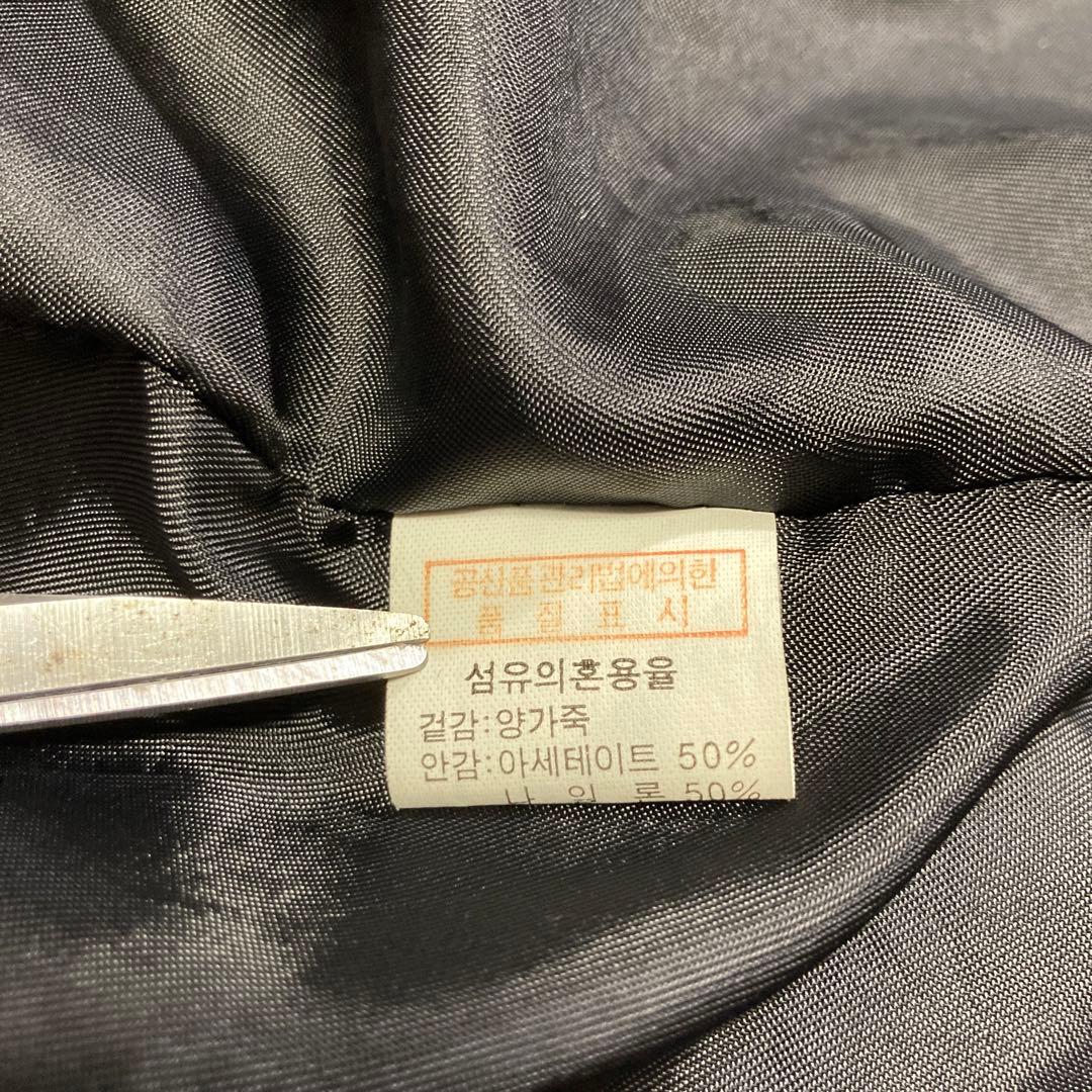 90s 古着 本革 レザーテーラードジャケット 常田大希 ブラック XL
