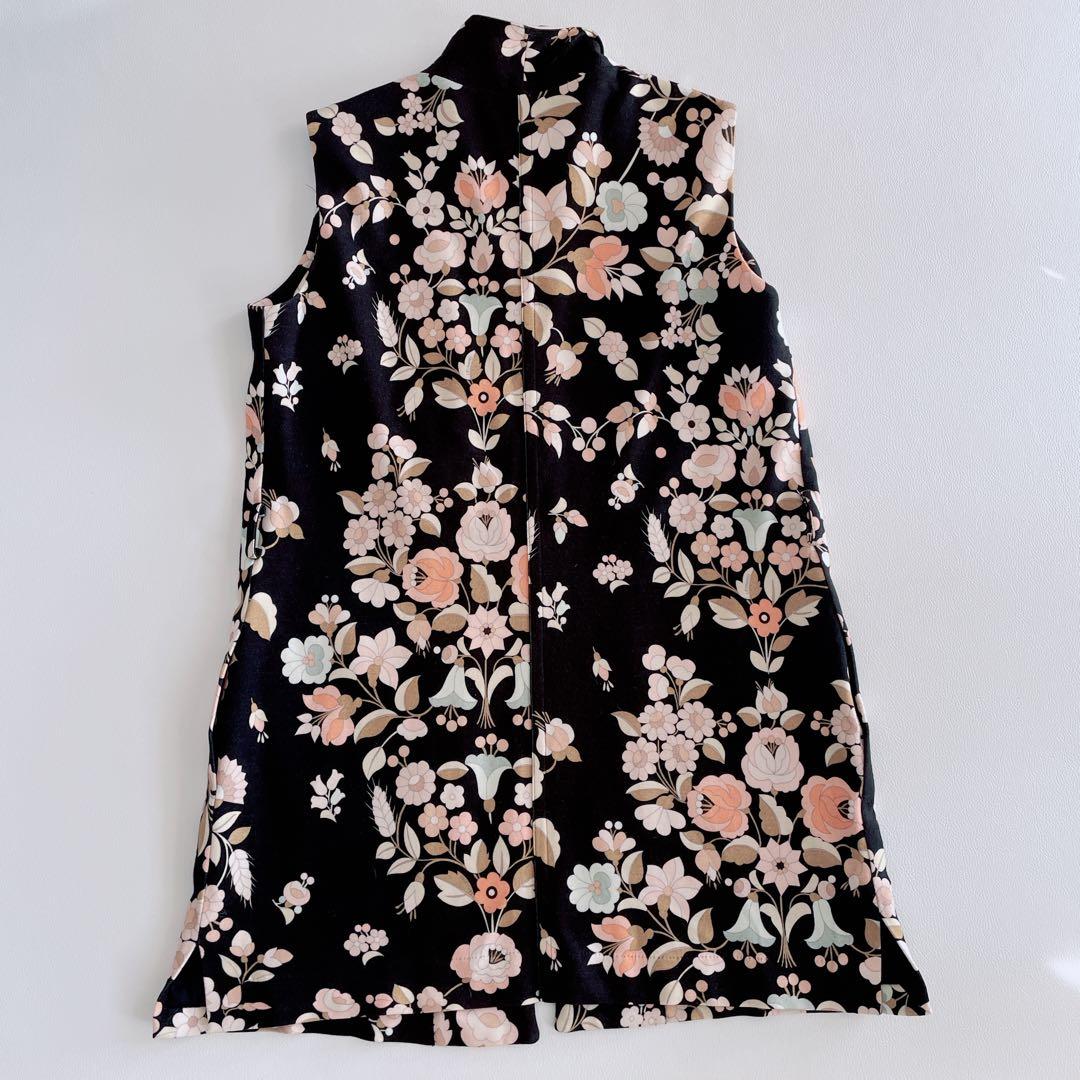 高級ライン✨美品✨LEONARD レオナールパリ　ジレ　ロング　ベスト　ウール