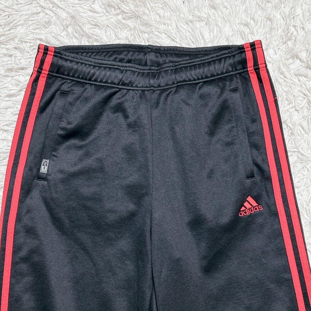 【2512】✨美品✨ adidas ジャージ上下セット　セットアップ　黒　赤