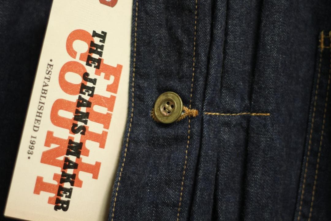 【未使用品】FULL COUNT 2974W ギャザー デニム ジャケット 40