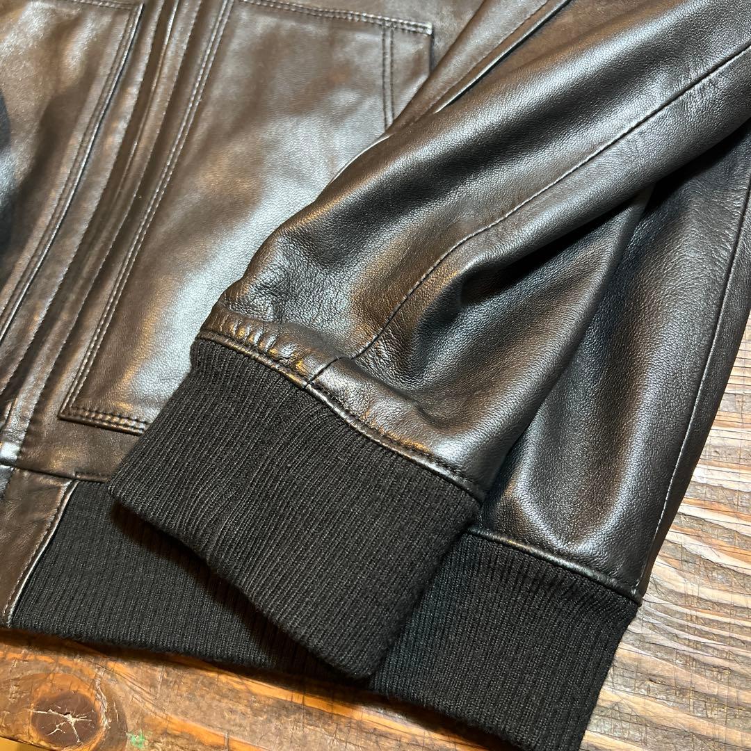 Schott フード付きレザージャケット L 黒　3111054