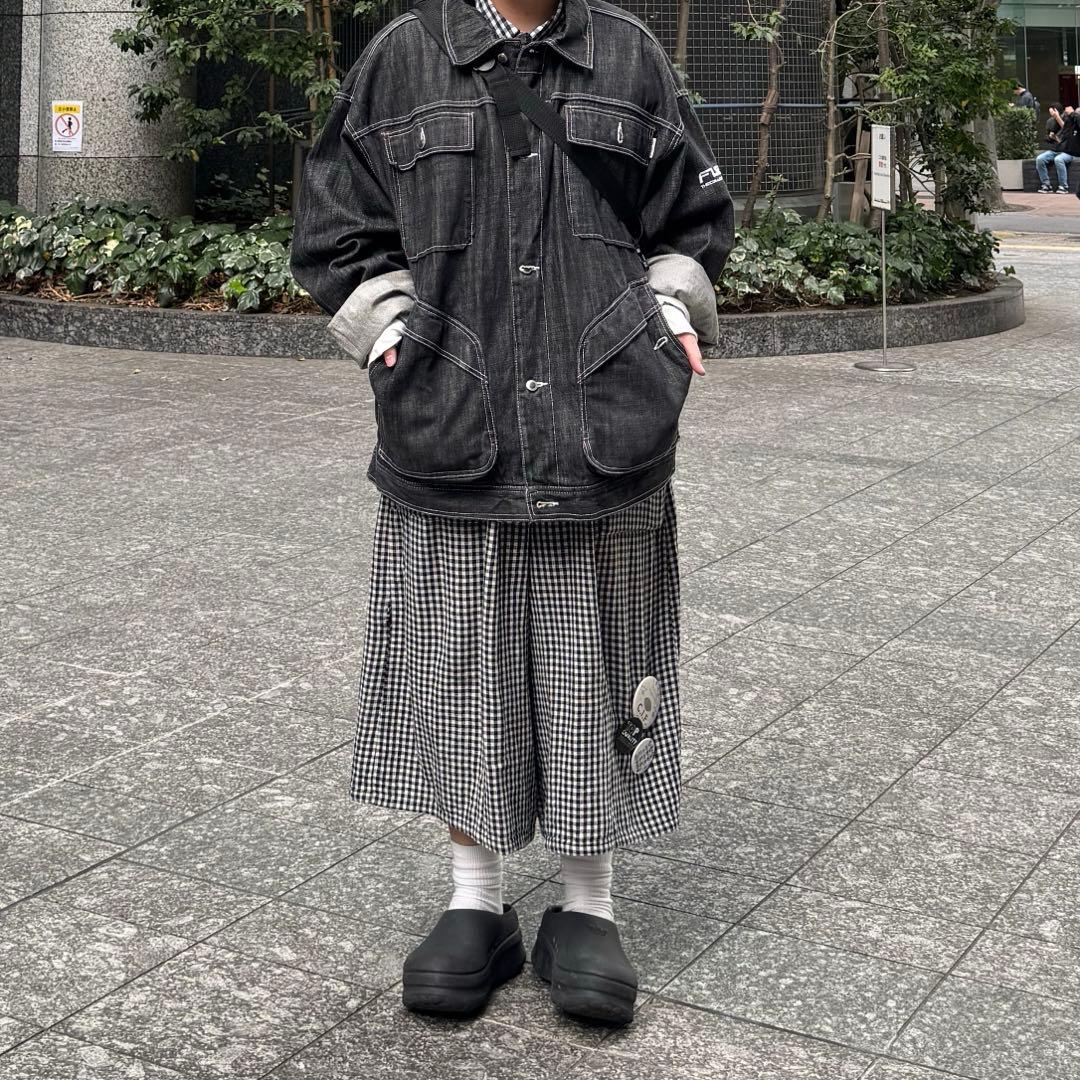 FUBU ブラックデニムジャケット 4XL 着画あり