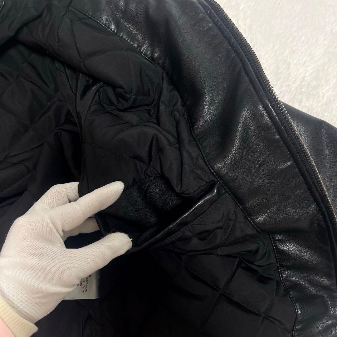 美品 Levi’s リーバイス レザージャケットフライトジャケット　MA-1 黒