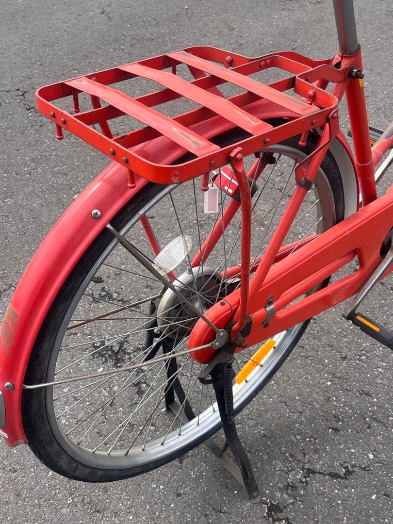 【希少】National 郵政自転車 〒マーク有ロッドブレーキ昭和レトロ 実用車