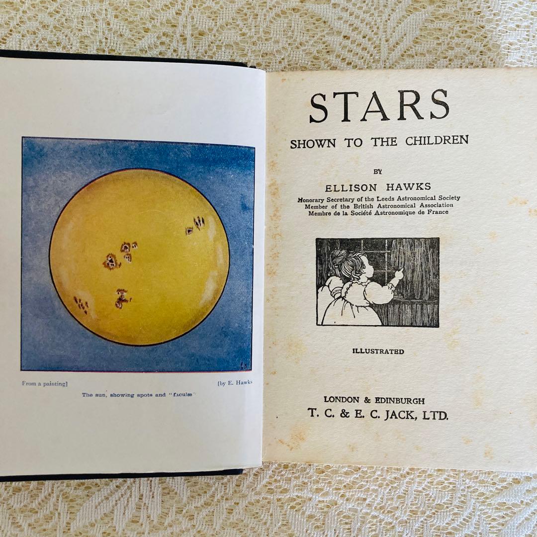 洋書　古書　アンティーク　Stars　イギリスの星図鑑　天文学　惑星　星座