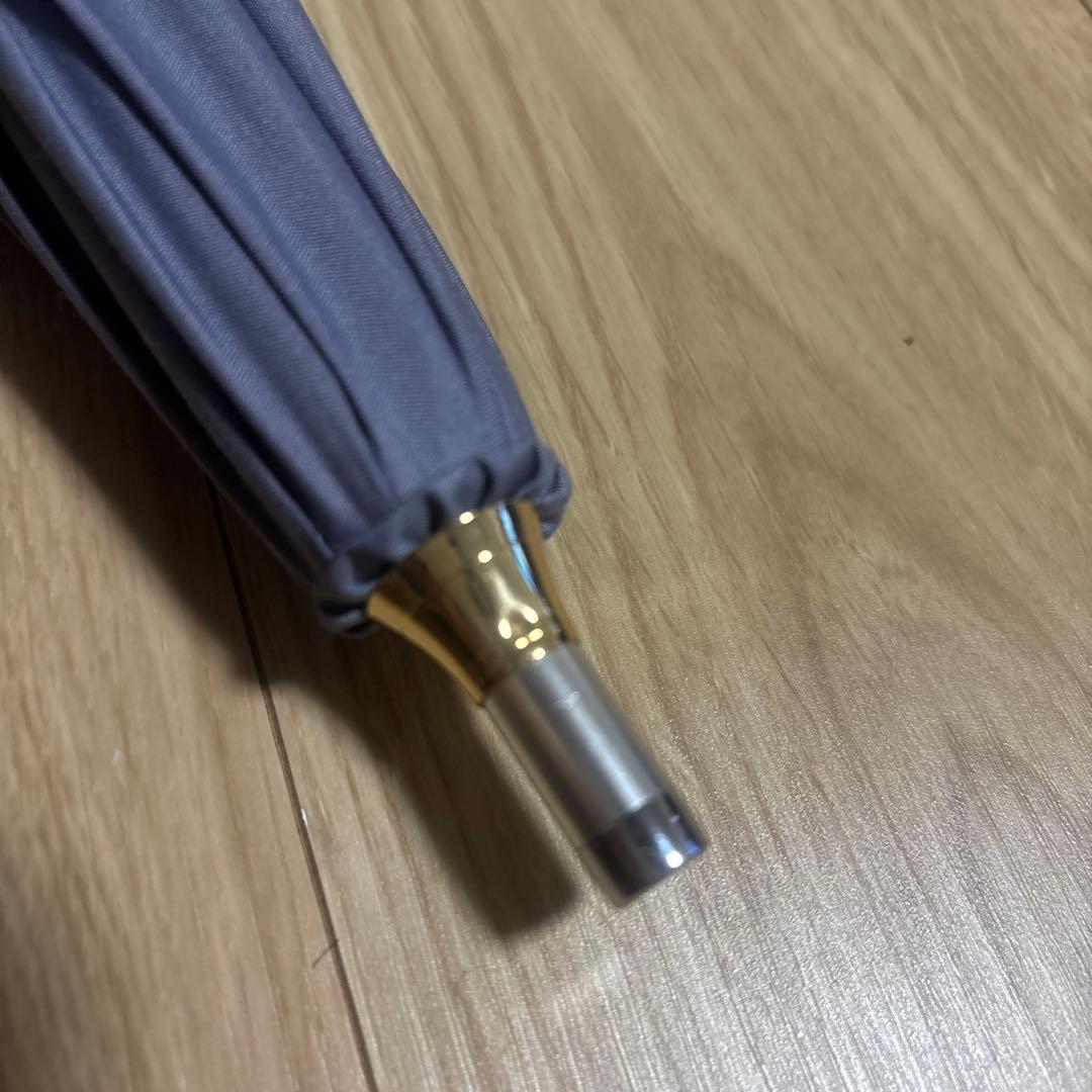 新品未使用 LANVIN en Bleu サテンリボン パープル 晴雨兼用傘