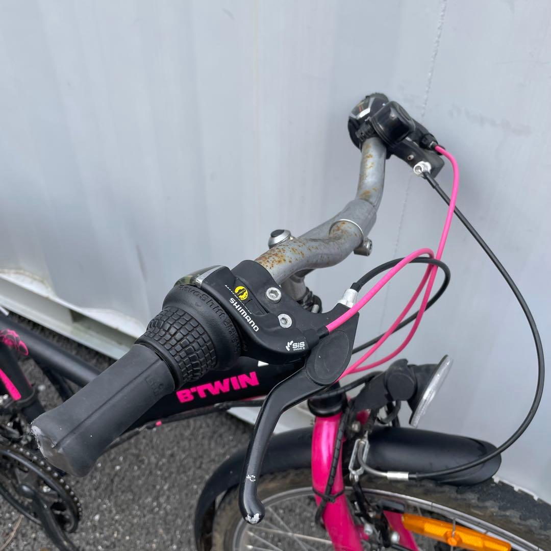 子供用自転車24インチ BTWIN 身長135-150cm 前後オートライト付