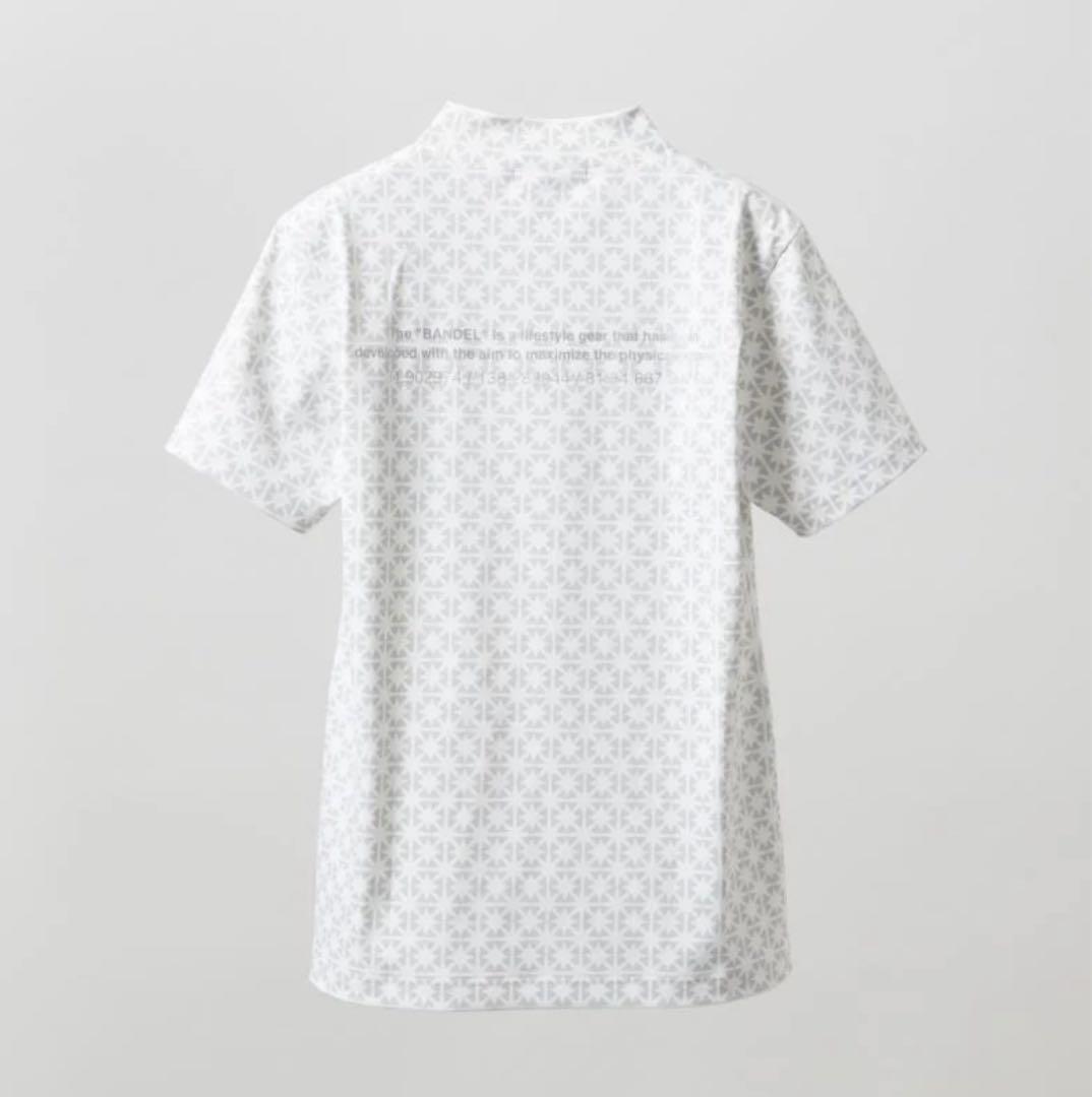 【新品・タグ付き】BANDELレディース モックネック ホワイト×グレー M