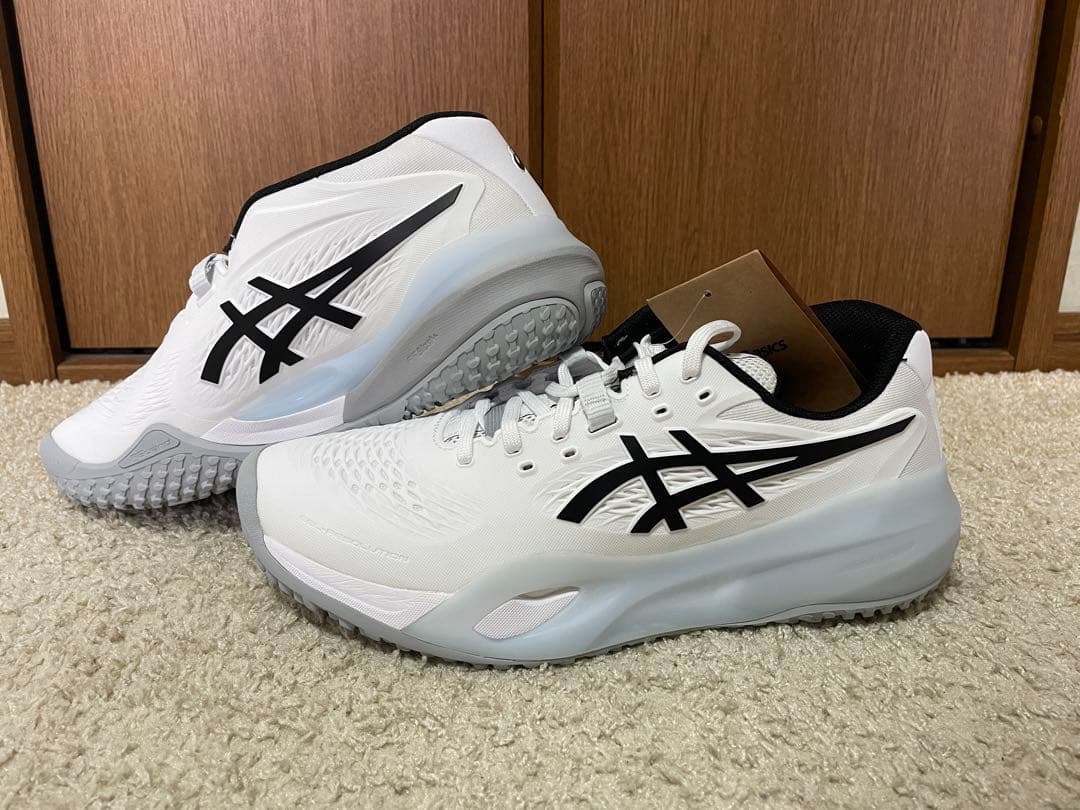 ASICS テニスシューズ ホワイト/ブラック