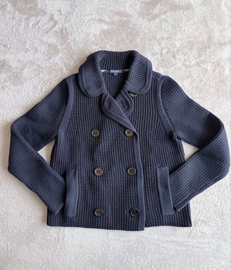 【新品　未使用】　BURBERRY 濃紺カーディガンジャケット