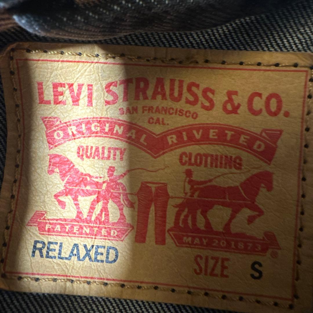 美品 Levi's リーバイス デニムジャケット ブラック S RELAXED