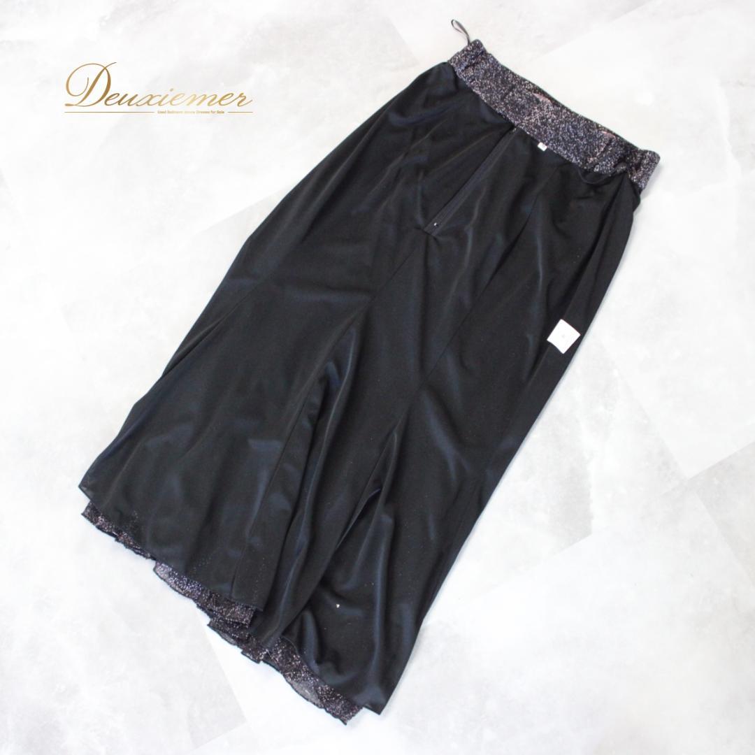 【美品 国産社交ダンス衣装】上下セット レッスン パーティー SA-YA 黒