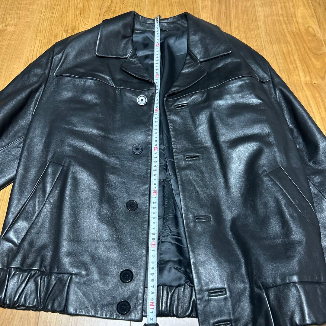 90sイタリア製 レザージャケット 牛革 本革 ブラックストリート ヴィンテージ
