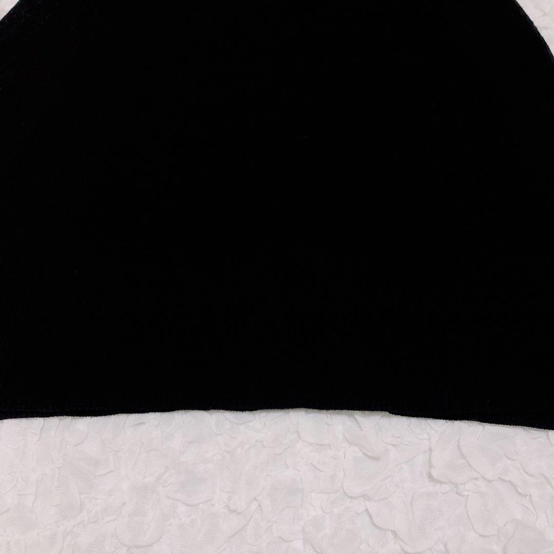 kagure かぐれ　ブラック　黒　ドライコットンニットベスト　サイズF
