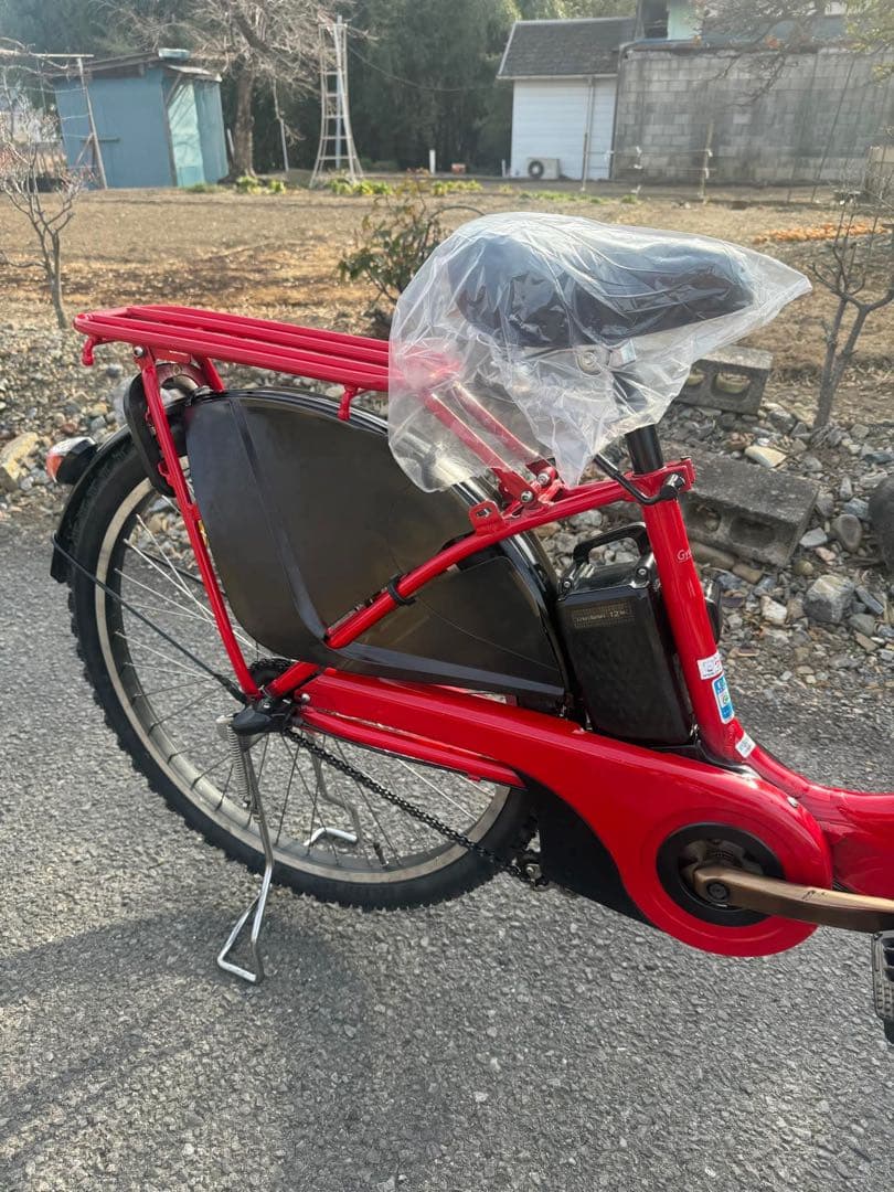 赤 電動アシスト自転車 シティタイプ