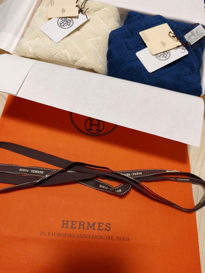 【新品未使用】HERMES エルメス ハンドタオル ギフト ブランド 2枚セット