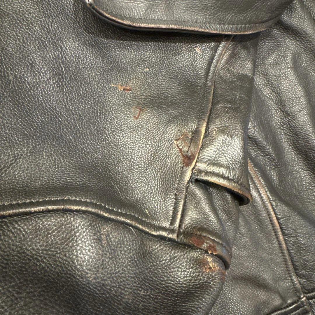 WILSONS LEATHER 肉厚ブラックレザージャケット XL