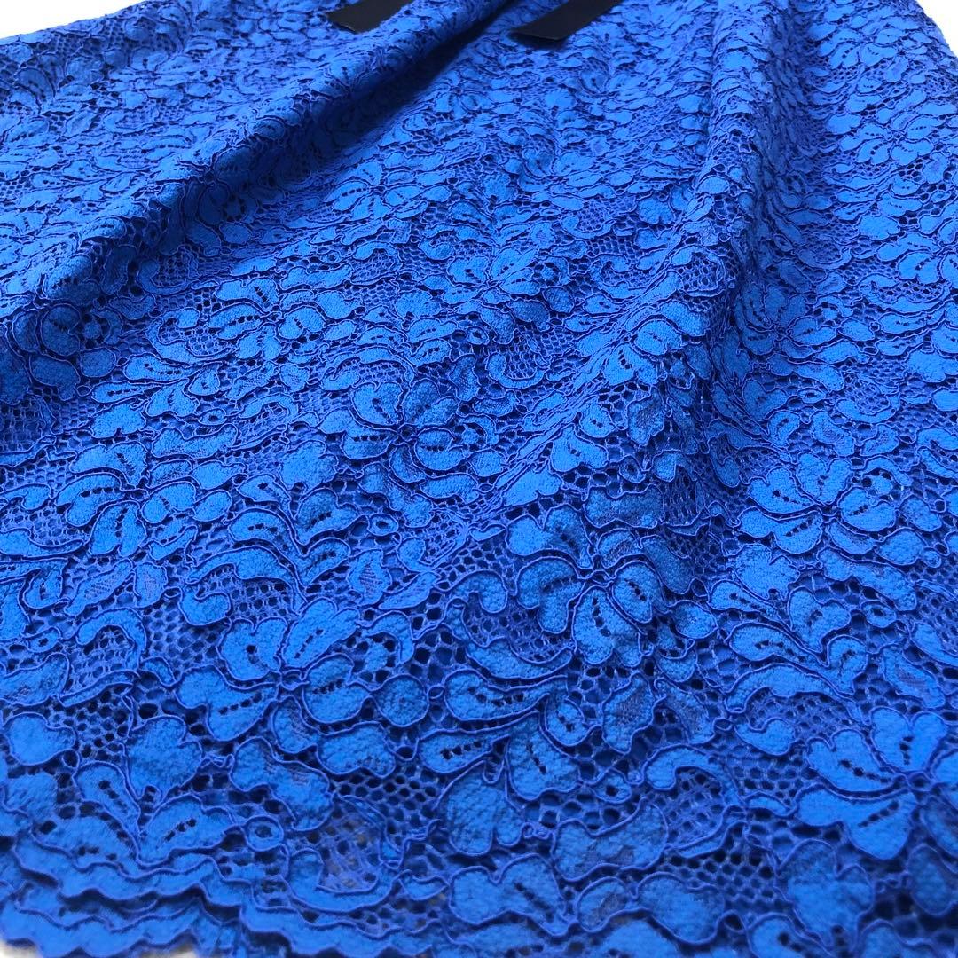 新品未使用　ローラアシュレイ　ロングワンピース　フローラル✨　総柄刺繍✨　ブルー