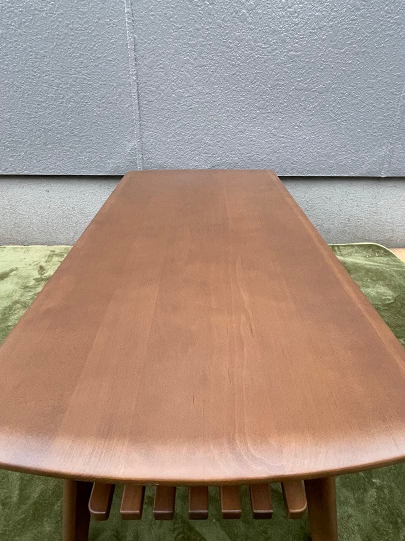 【美品】ニトリ 幅110cm 無垢材 天然木 センターテーブル アルナス110