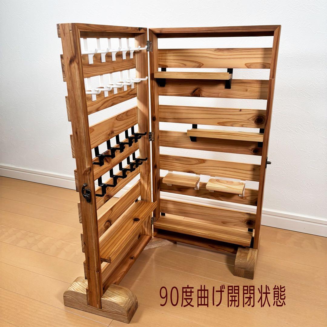折畳式縦型什器セット　小物やアクセサリー等の販売用　フリマ　マルシェ